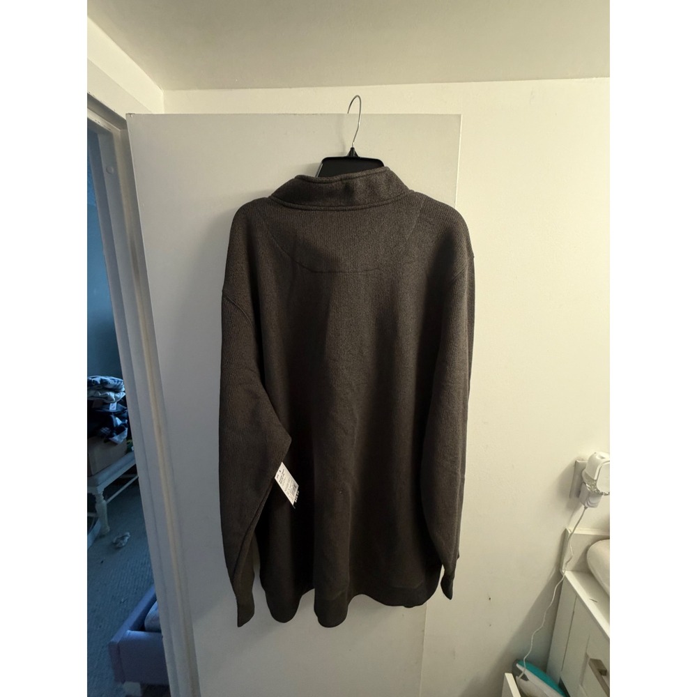 Sonoma Mens 3XB Sweater Fleece Quarter Zip Pullover Charcoal Gray New - Picture 4 of 4
